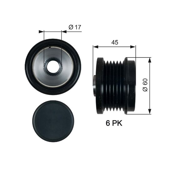 Obrázok Voľnobeżka alternátora GATES DriveAlign® OAP7155