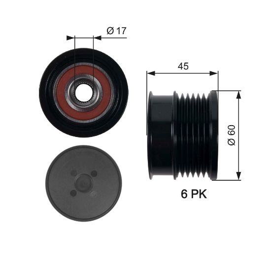 Obrázok Voľnobeżka alternátora GATES DriveAlign® OAP7156