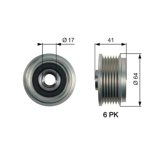 Obrázok Voľnobeżka alternátora GATES DriveAlign® OAP7161