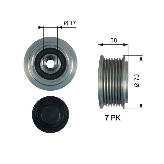 Obrázok Voľnobeżka alternátora GATES DriveAlign® OAP7184