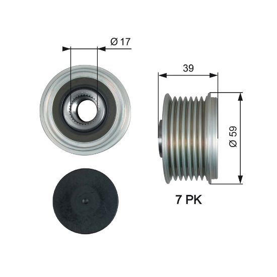 Obrázok Voľnobeżka alternátora GATES DriveAlign® OAP7189