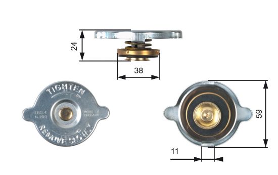 Obrázok Uzatvárací kryt, chladič GATES  RC106