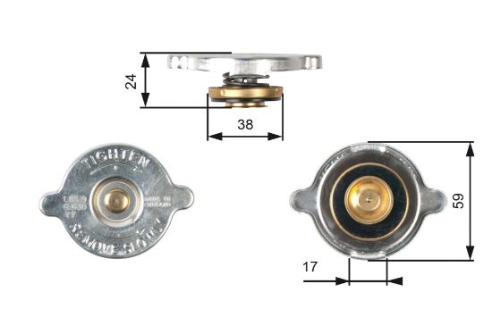 Obrázok Uzatvárací kryt, chladič GATES  RC109