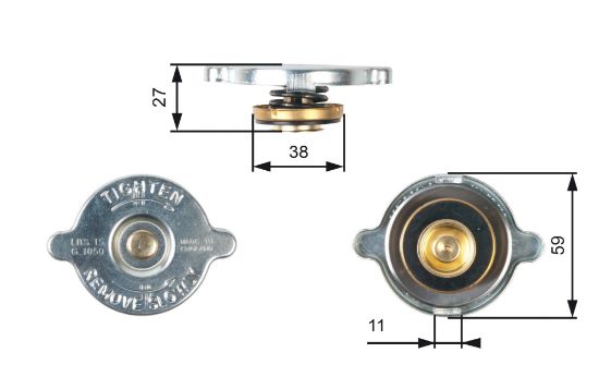 Obrázok Uzatvárací kryt, chladič GATES  RC116