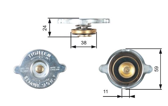 Obrázok Uzatvárací kryt, chladič GATES  RC118