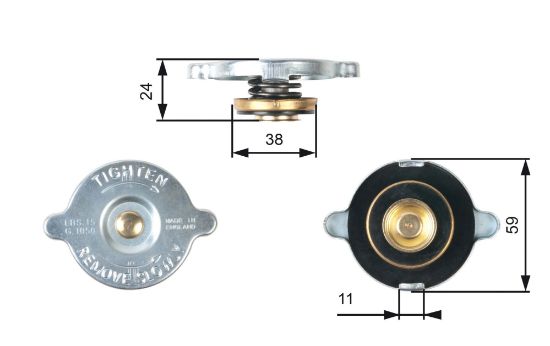 Obrázok Uzatvárací kryt, chladič GATES  RC120
