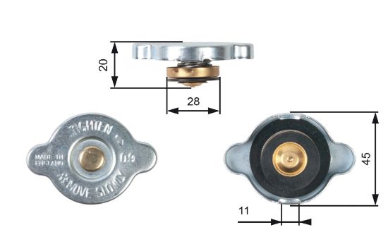 Obrázok Uzatvárací kryt, chladič GATES  RC124