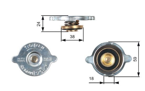 Obrázok Uzatvárací kryt, chladič GATES  RC125