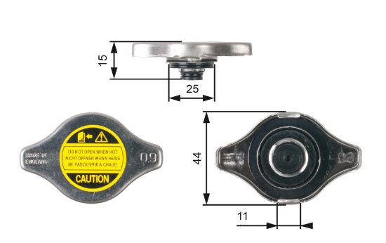 Obrázok Uzatvárací kryt, chladič GATES  RC127
