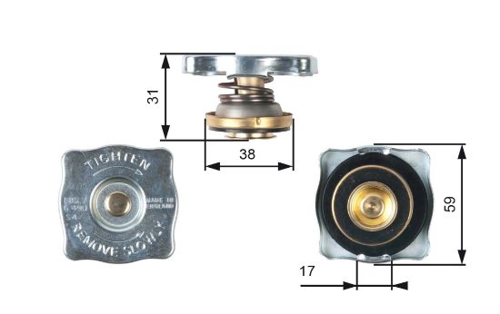 Obrázok Uzatvárací kryt, chladič GATES  RC130