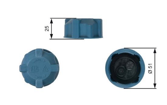 Obrázok Uzatvárací kryt, nádobka chladiacej kvapaliny GATES  RC220