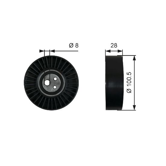 Obrázok Napínacia kladka rebrovaného klinového remeňa GATES DriveAlign® T36003