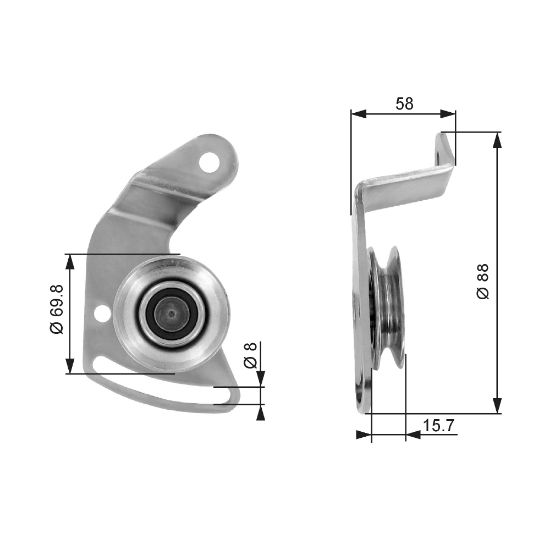 Obrázok Napínacia kladka klinového remeňa GATES DriveAlign® T36043