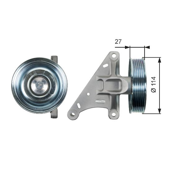 Obrázok Vratná/vodiaca kladka rebrovaného klinového remeňa GATES DriveAlign® T36429