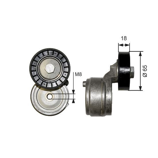 Obrázok Napinák rebrovaného klinového remeňa GATES FleetRunner™ T38652