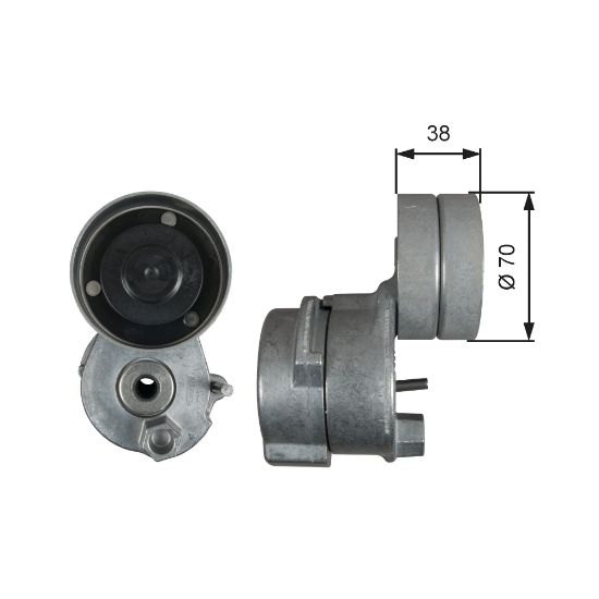 Obrázok Napinák rebrovaného klinového remeňa GATES FleetRunner™ T38680