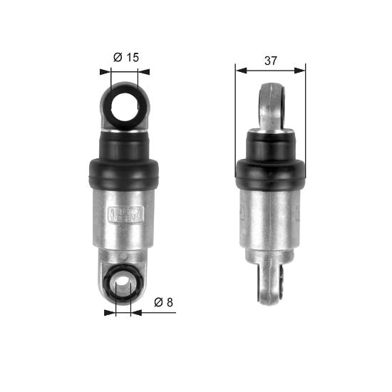 Obrázok Tlmič vibrácií rebrovaného klinového remeňa GATES DriveAlign® T39097