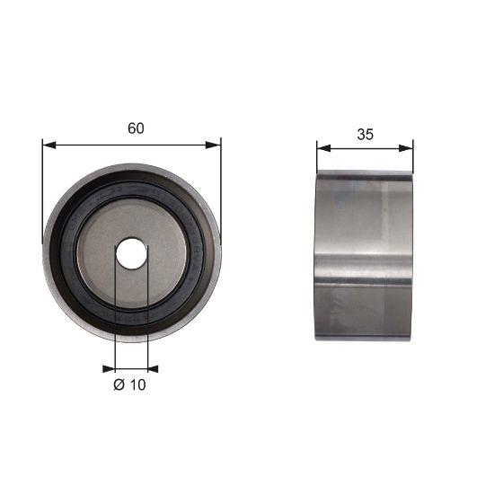 Obrázok Obehová/vodiaca kladka ozubeného remeňa GATES PowerGrip® T41040
