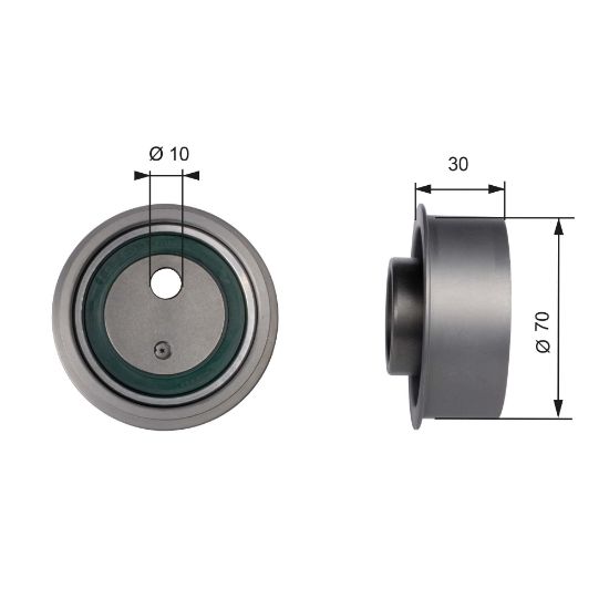 Obrázok Napínacia kladka ozubeného remeňa GATES PowerGrip® T41041
