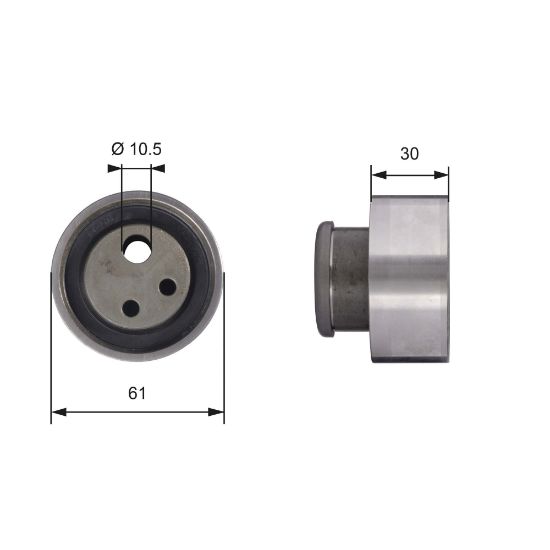 Obrázok Napínacia kladka ozubeného remeňa GATES PowerGrip® T41118