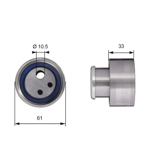 Obrázok Napínacia kladka ozubeného remeňa GATES PowerGrip® T41119