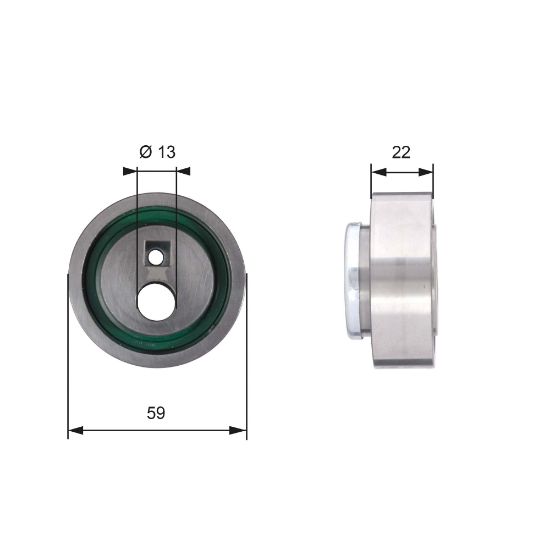 Obrázok Napínacia kladka ozubeného remeňa GATES PowerGrip® T41129