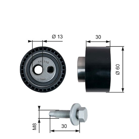 Obrázok Napínacia kladka ozubeného remeňa GATES PowerGrip® T41140