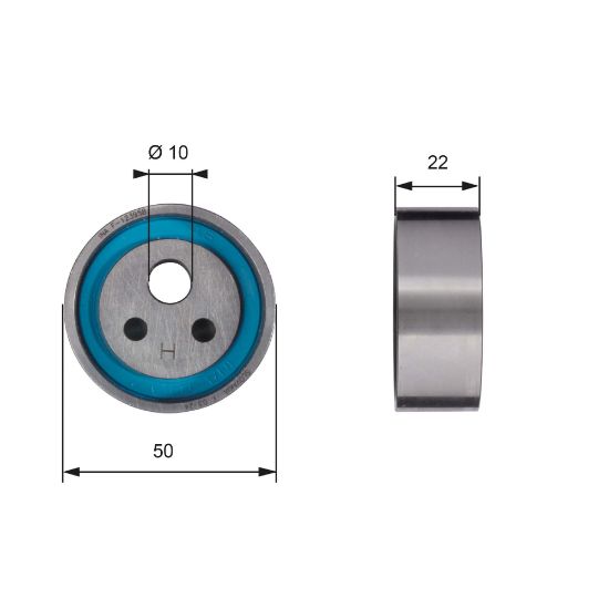 Obrázok Napínacia kladka ozubeného remeňa GATES PowerGrip® T41154