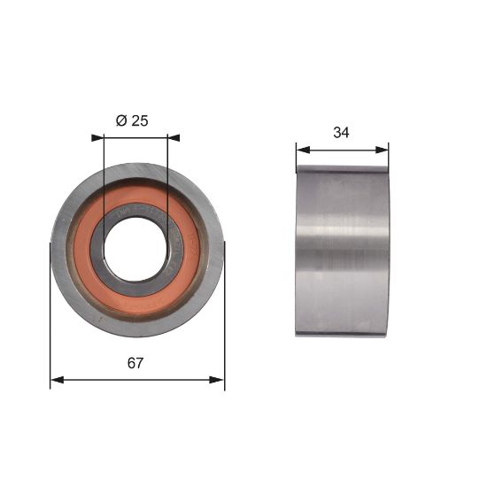 Obrázok Obehová/vodiaca kladka ozubeného remeňa GATES PowerGrip® T41178