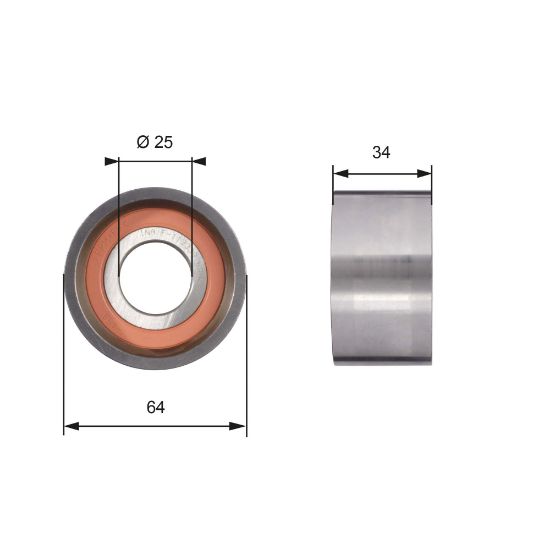 Obrázok Napínacia kladka ozubeného remeňa GATES PowerGrip® T41234