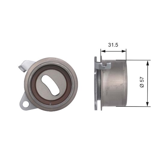 Obrázok Napínacia kladka ozubeného remeňa GATES PowerGrip® T41244