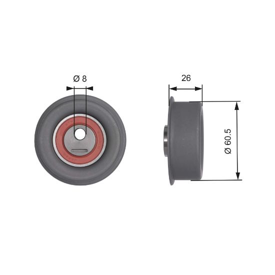 Obrázok Napínacia kladka ozubeného remeňa GATES PowerGrip® T41253