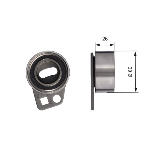Obrázok Napínacia kladka ozubeného remeňa GATES PowerGrip® T41275