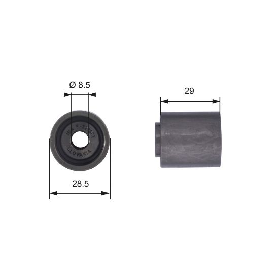Obrázok Obehová/vodiaca kladka ozubeného remeňa GATES PowerGrip® T42045