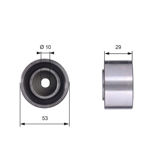 Obrázok Obehová/vodiaca kladka ozubeného remeňa GATES PowerGrip® T42059