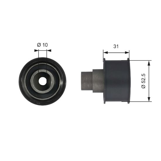 Obrázok Obehová/vodiaca kladka ozubeného remeňa GATES PowerGrip® T42080