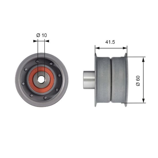 Obrázok Obehová/vodiaca kladka ozubeného remeňa GATES PowerGrip® T42106