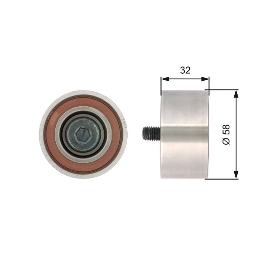 Obrázok Obehová/vodiaca kladka ozubeného remeňa GATES PowerGrip® T42141