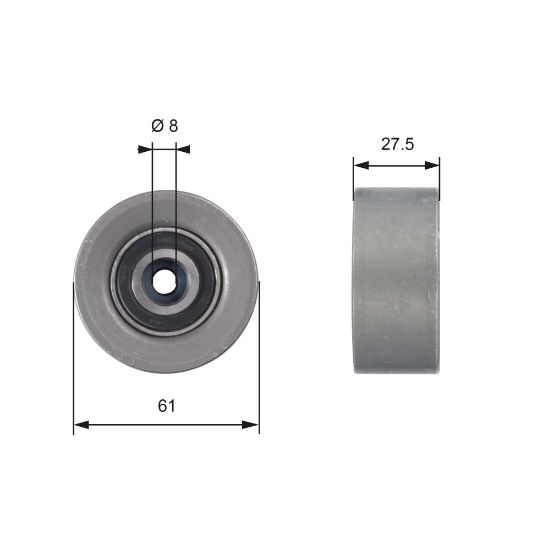 Obrázok Obehová/vodiaca kladka ozubeného remeňa GATES PowerGrip® T42151