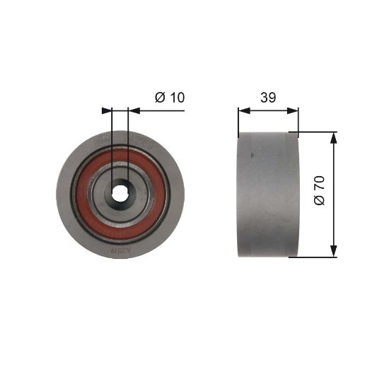 Obrázok Obehová/vodiaca kladka ozubeného remeňa GATES PowerGrip® T42159