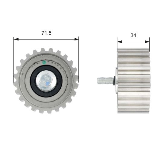 Obrázok Obehová/vodiaca kladka ozubeného remeňa GATES PowerGrip® T42183