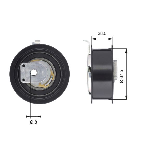Obrázok Napínacia kladka ozubeného remeňa GATES PowerGrip® T43110