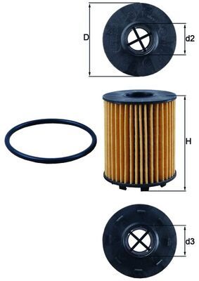 Obrázok Olejový filter KNECHT  OX371D