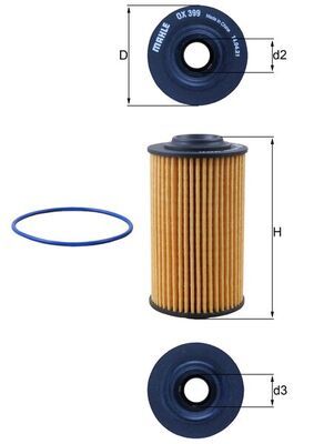Obrázok Olejový filter KNECHT  OX399D