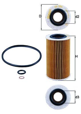 Obrázok Olejový filter KNECHT  OX384D