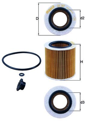 Obrázok Olejový filter KNECHT  OX387D1