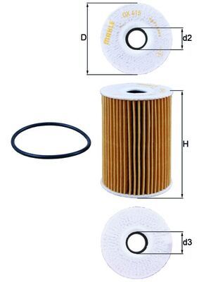 Obrázok Olejový filter KNECHT  OX415D