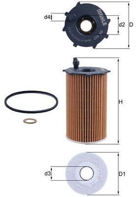 Obrázok Olejový filter KNECHT  OX417D