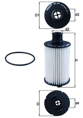 Obrázok Olejový filter KNECHT  OX774D