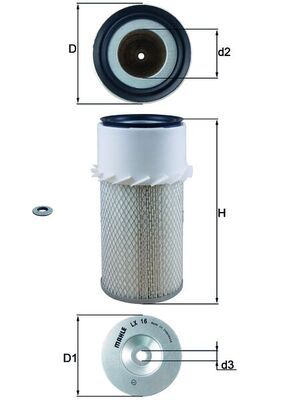 Obrázok Vzduchový filter KNECHT  LX16